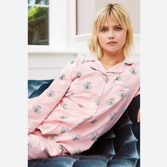 The Cat’s Women's Queen Bee Cotton Knit Pajama Set